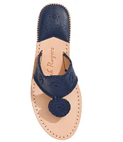 Jack Rogers Jacks Leather Flat Thong Sandals