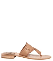 Jack Rogers Jacks Leather Flat Thong Sandals