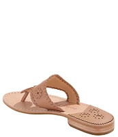 Jack Rogers Jacks Leather Flat Thong Sandals