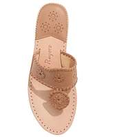 Jack Rogers Jacks Leather Flat Thong Sandals