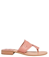 Jack Rogers Jacks Leather Flat Thong Sandals