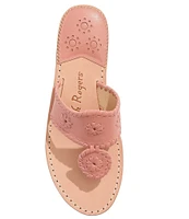 Jack Rogers Jacks Leather Flat Thong Sandals