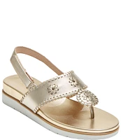 Jack Rogers Jacks Weekend Leather Slingback Thong Sandals