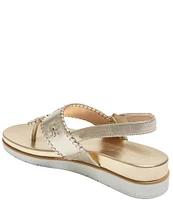 Jack Rogers Jacks Weekend Leather Slingback Thong Sandals