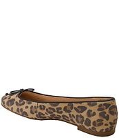 Jack Rogers Kenlyn Ballet Leopard Print Suede Bow Flats