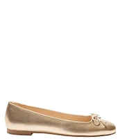 Jack Rogers Kenlyn Ballet Metallic Leather Bow Flats