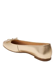 Jack Rogers Kenlyn Ballet Metallic Leather Bow Flats