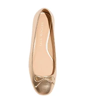 Jack Rogers Kenlyn Ballet Metallic Leather Bow Flats