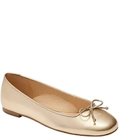 Jack Rogers Kenlyn Ballet Metallic Leather Bow Flats