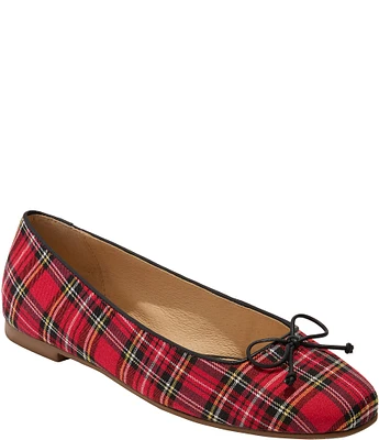 Jack Rogers Kenlyn Ballet Tartan Plaid Bow Flats