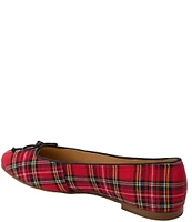 Jack Rogers Kenlyn Ballet Tartan Plaid Bow Flats