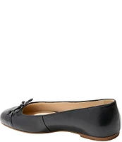 Jack Rogers Kenlyn Leather Patent Cap Toe Ballet Bow Flats