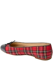 Jack Rogers Kenlyn Plaid Patent Cap Toe Ballet Bow Flats