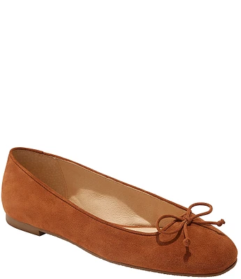 Jack Rogers Kenlyn Suede Bow Ballet Flats