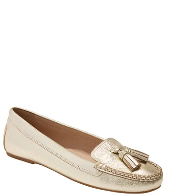 Jack Rogers Melnick Tassel Moc Metallic Leather Moccasins