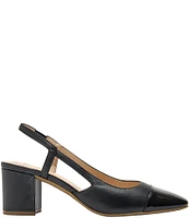 Jack Rogers Summer Leather Patent Cap Toe Slingback Pumps