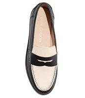 Jack Rogers Tipson Penny Colorblock Leather Penny Loafers