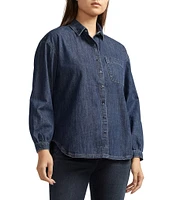 Jag Jeans Collette Denim Relaxed Button Down Patch Pocket Shirt