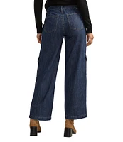 Jag Jeans Lightweight Cargo Pocket Wide Leg High Rise Jean