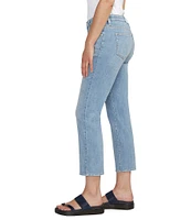 Jag Jeans Ruby Mid Rise Straight Leg Cropped Jeans