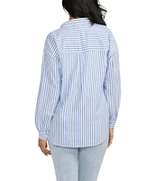 Jag Jeans Stripe Long Sleeve Relaxed Button Down Shirt