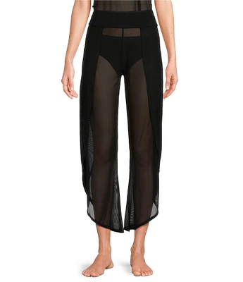 JALA Bhakti Ultra Soft Mesh Wide Leg Asymmetric Hem Coordinating Pants