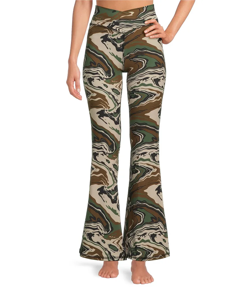 JALA Super Flare Double Brushed Jersey Camo Print Leggings