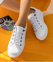 Jambu Chloe Woven Leather Bungee Lace Slip On Sneakers