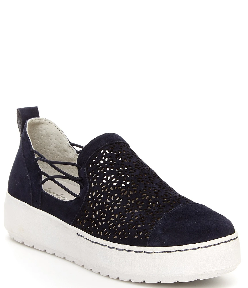 Jambu Erin Suede Perforated Slip-On Sneakers