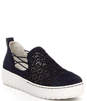 Jambu Erin Suede Perforated Slip-On Sneakers