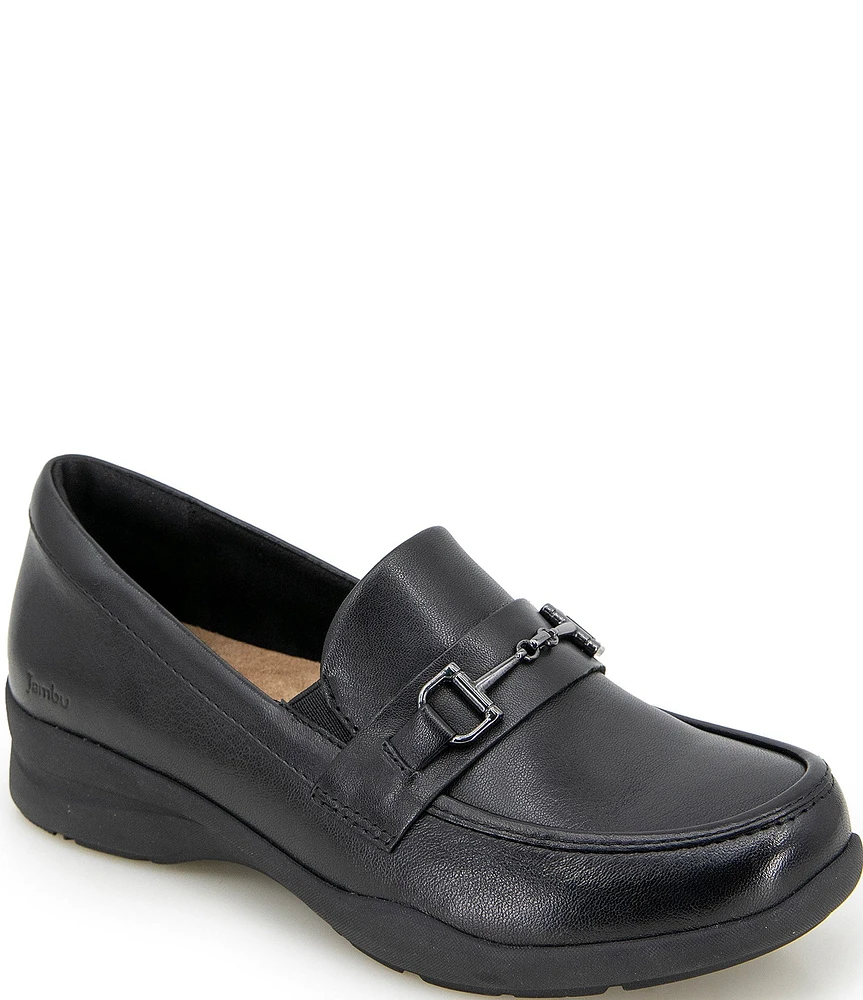 Jambu Tabitha Leather Bit Buckle Loafers