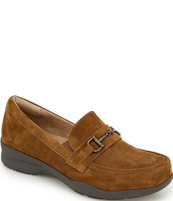 Jambu Tabitha Suede Bit Buckle Loafers