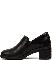 Jambu Vaughn Leather Block Heel Loafers