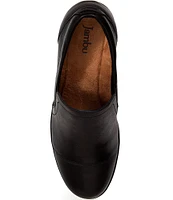 Jambu Vaughn Leather Block Heel Loafers