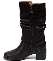 Jambu Victoria Water Resistant Leather Belted Slouch Boots