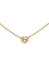 James Avery 14K Gold April Cherished Birthstone Lab Created White Sapphire Necklace