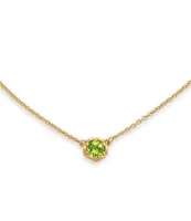 James Avery 14K Gold August Cherished Birthstone Peridot Necklace