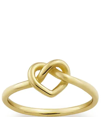 James Avery 14K Gold Delicate Heart Knot Ring