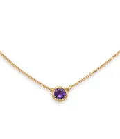 James Avery 14K Gold February Cherished Birthstone Amethyst Necklace