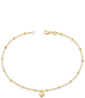 James Avery 14K Gold Heart Drop Anklet