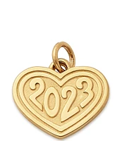 James Avery 14k Gold Heart with #double;2023#double; Charm