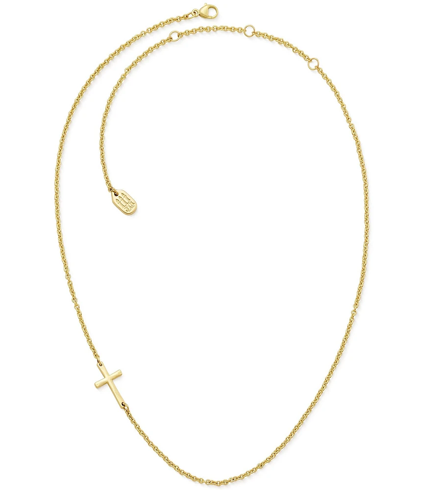 James Avery 14K Gold Horizon Cross Collar Necklace
