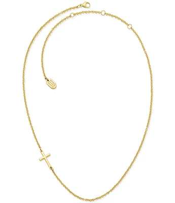 James Avery 14K Gold Horizon Cross Collar Necklace