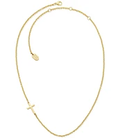 James Avery 14K Gold Horizon Cross Collar Necklace