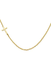 James Avery 14K Gold Horizon Cross Collar Necklace