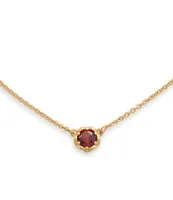 James Avery 14K Gold January Cherished Birthstone Garnet Necklace