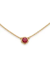 James Avery 14K Gold July Cherished Birthstone Lab Created Ruby Necklace