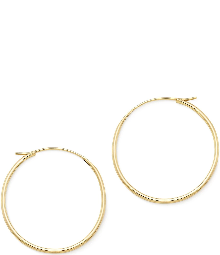 James Avery 14K Gold Medium Swedged Hoop Earrings