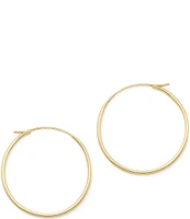 James Avery 14K Gold Medium Swedged Hoop Earrings