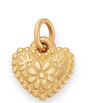 James Avery 14K Gold Petite Floral Heart Charm